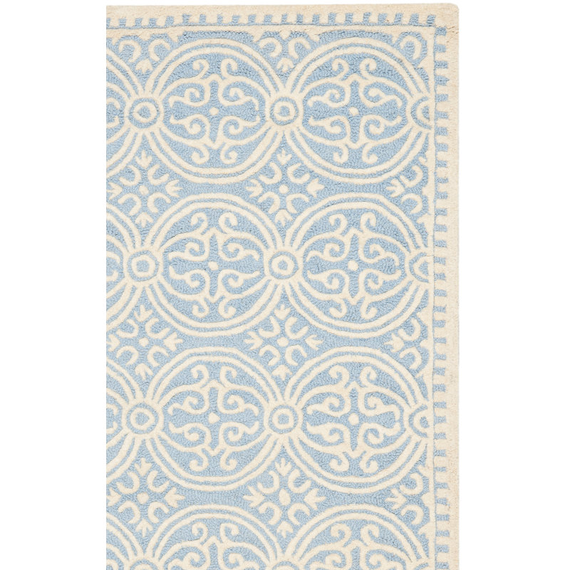 Tapis géométrique en laine touffeté à la main Sadik, Carré 10 pi