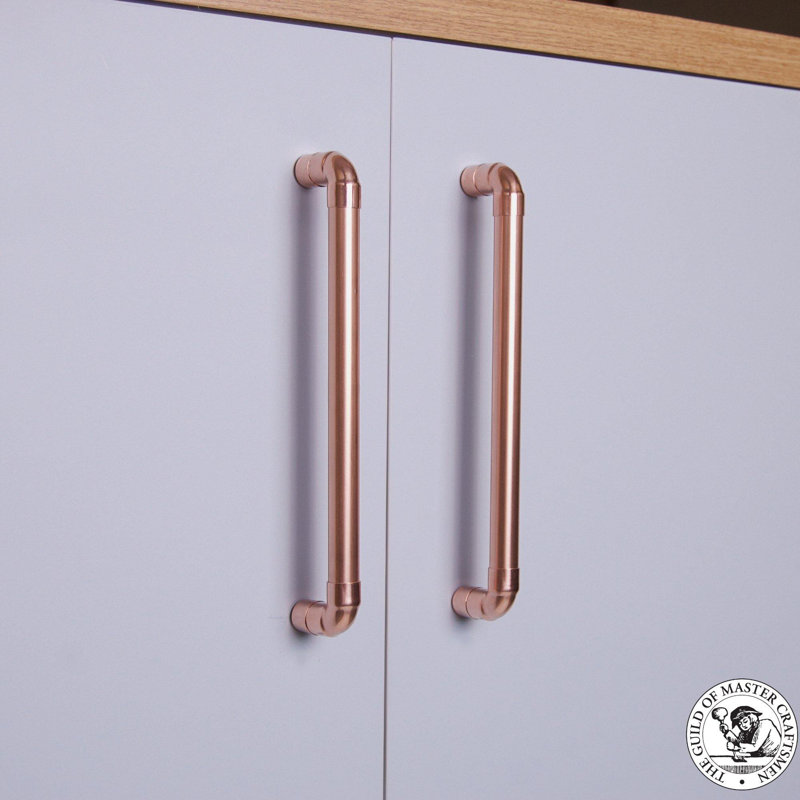 QuirkHub Handmade Copper Degree Bar Handle, 4cm H x 50cm W x 1.5cm D