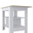 3-Shelf Kitchen Island White and Macadamia