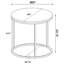 Table de bout, l 23 po x P 23 po x H 21,75 po, métal, bois, 1 pièce, table de bout, gris