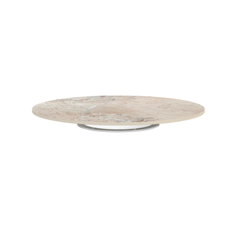 Plateau tournant Otelia Sintered Stone (table non incluse), 0.47" H x 31.5" W x 31.5" D, Beige