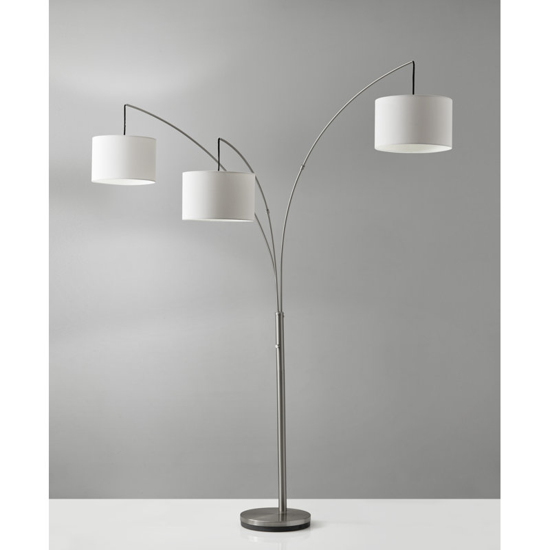 208cm Tree Floor Lamp, Brushed Steel