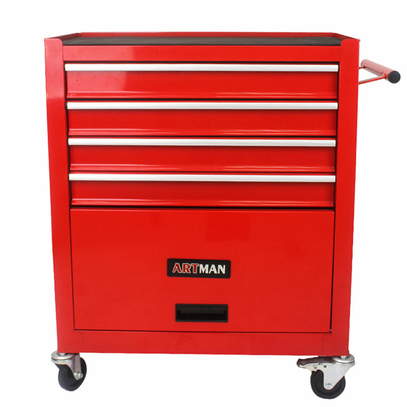 Armoire d'appoint en acier Lyndley, Rouge