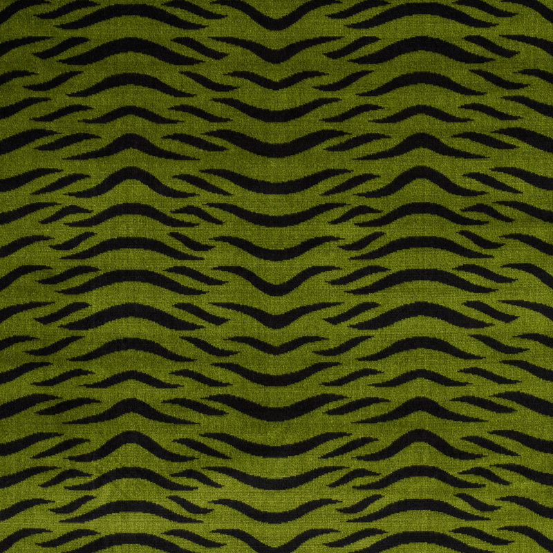 Sabi Tiger Velvet Fabric, Jungle