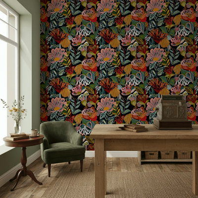 Papier peint floral