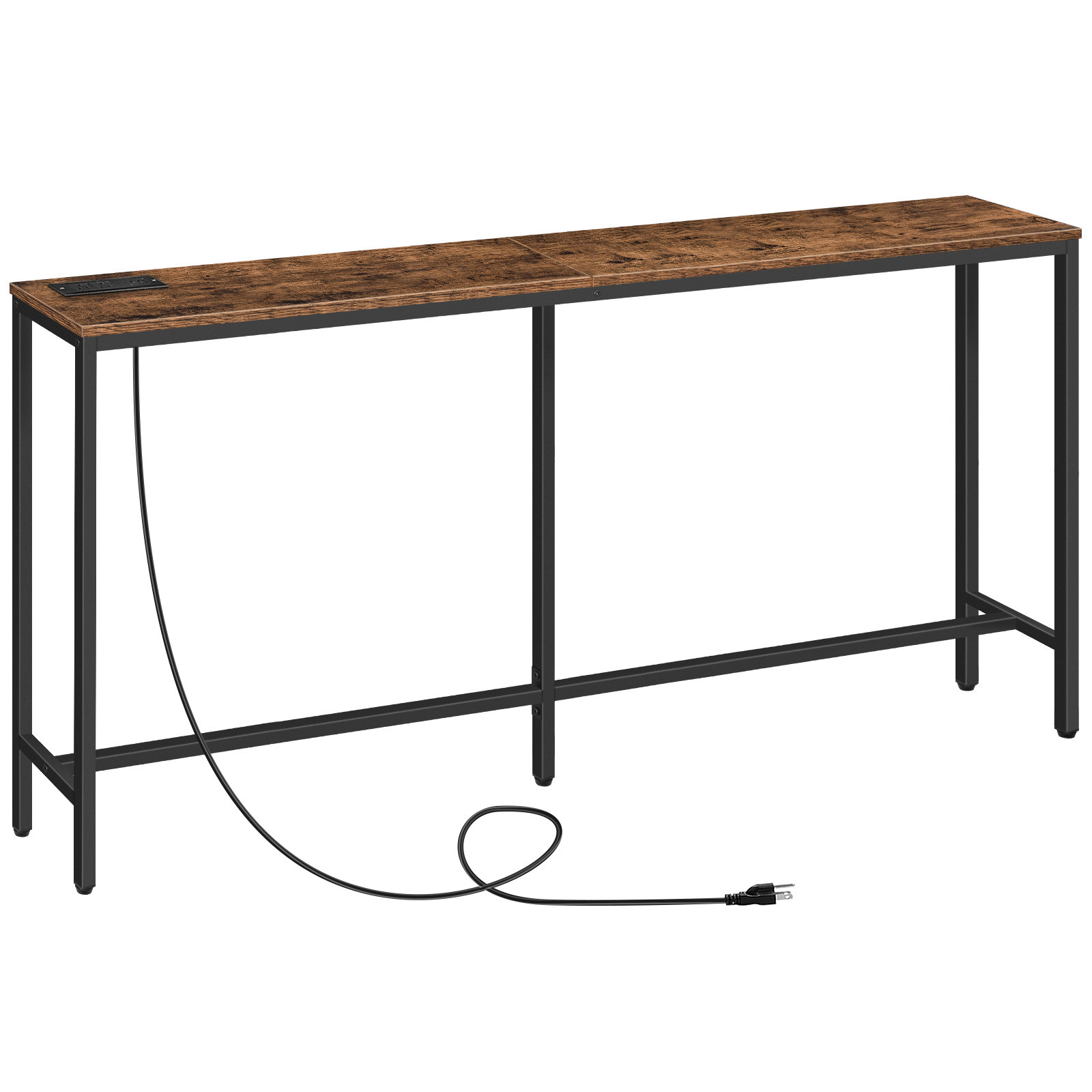 17 Stories Console Table with Power Outlet Narrow Entryway Table