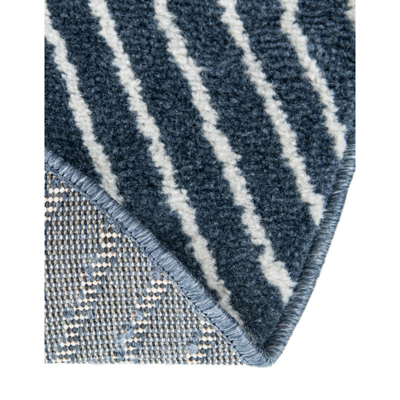 Latitude Run® Orkla Nikolis Rug Blue, Round 4'1"