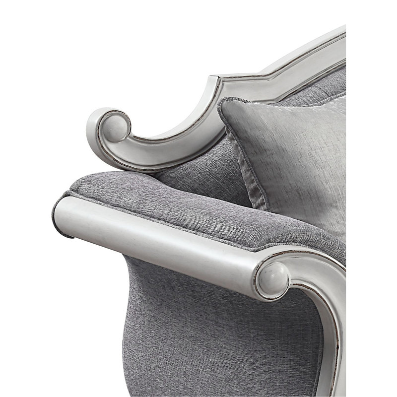 Causeuse en tissu avec 3 coussins