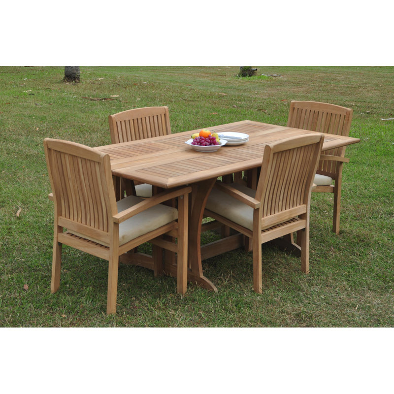 Ensemble repas 5 pièces teck Rincon