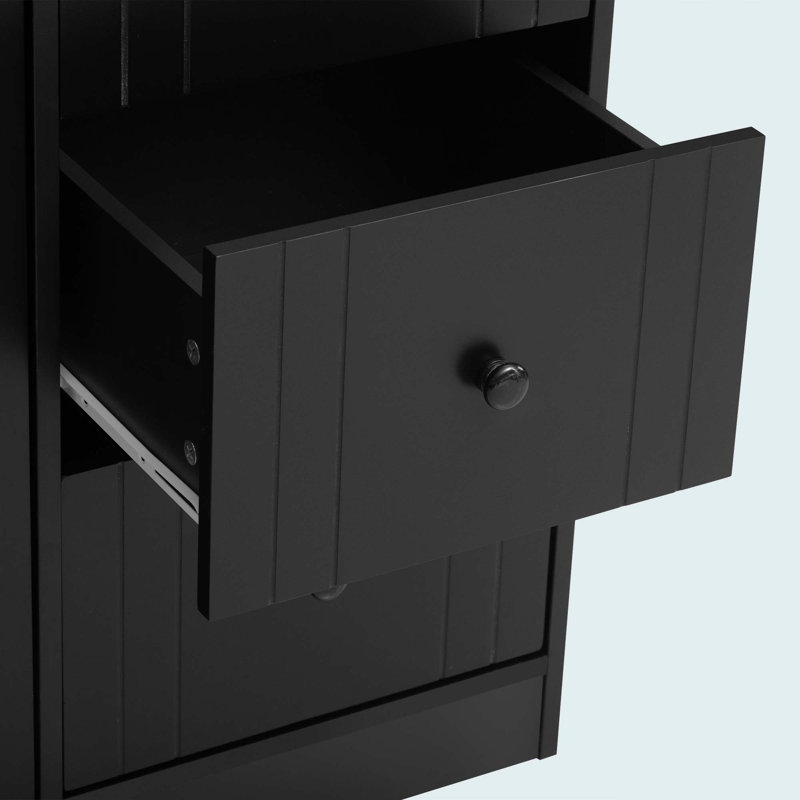 Buffet innovant avec 2 portes, 3 tiroirs et un plateau coulissant réglable pour une utilisation flexible