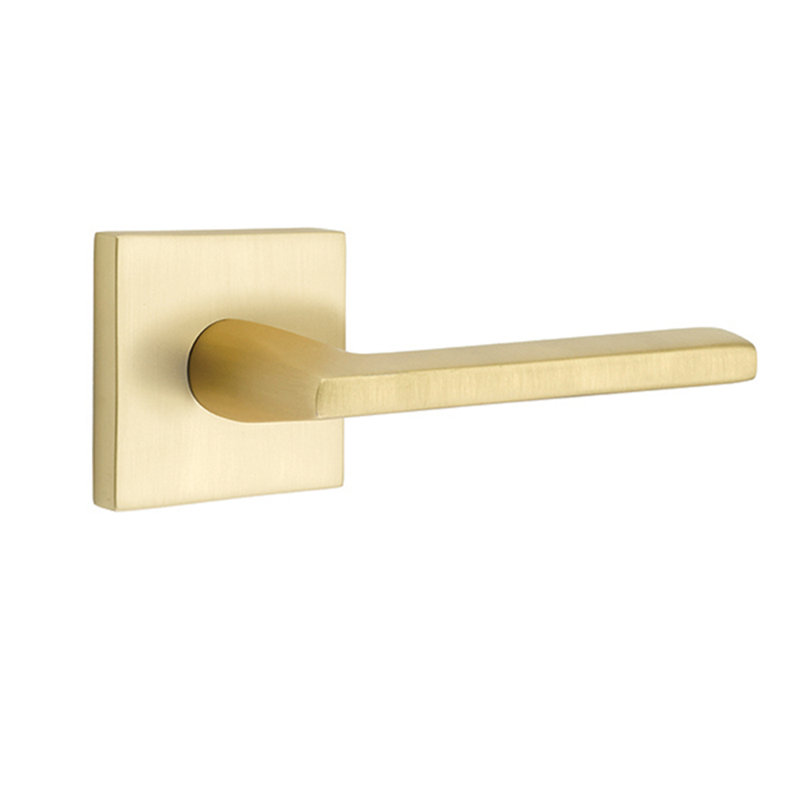 Helios Keyed (Entry) Door Lever with Rosette, Right, Flat Black, Yes