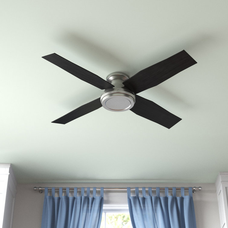 52" Dempsey 4-Blade Flush Mount Ceiling Fan with Remote Control