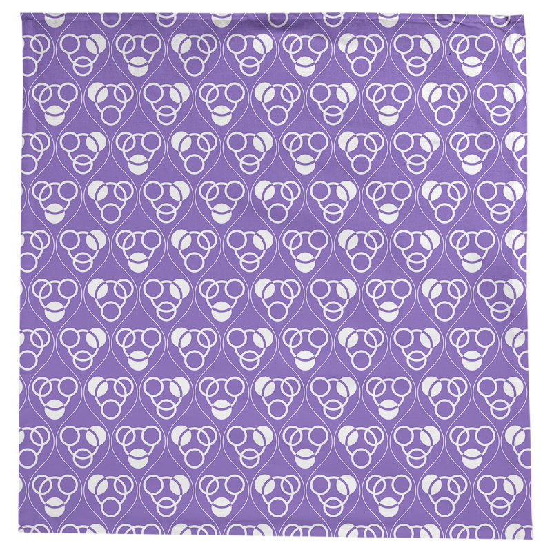 Nappe classiques des cercles et des vagues, Mauve/blanc