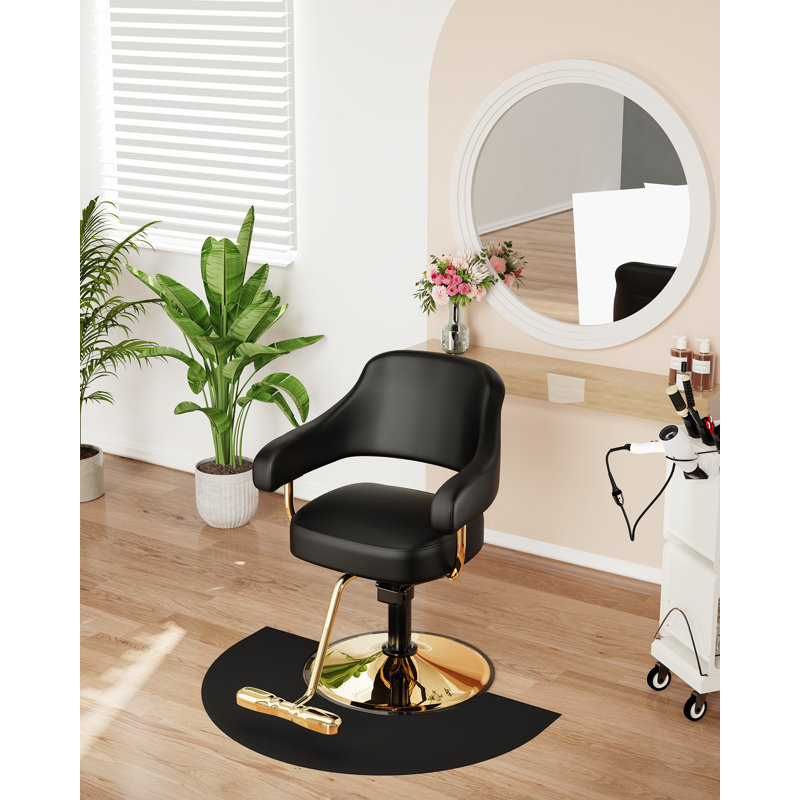 Chaise de dessinateur, Similicuir noir