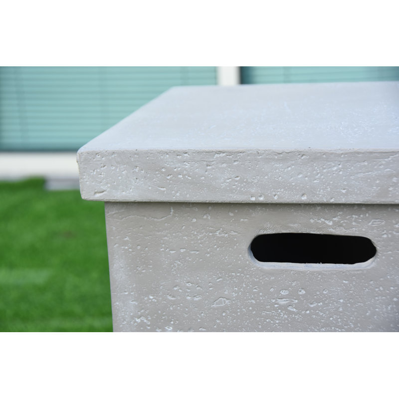 Gray Concrete Propane Tank Cover and Side Table