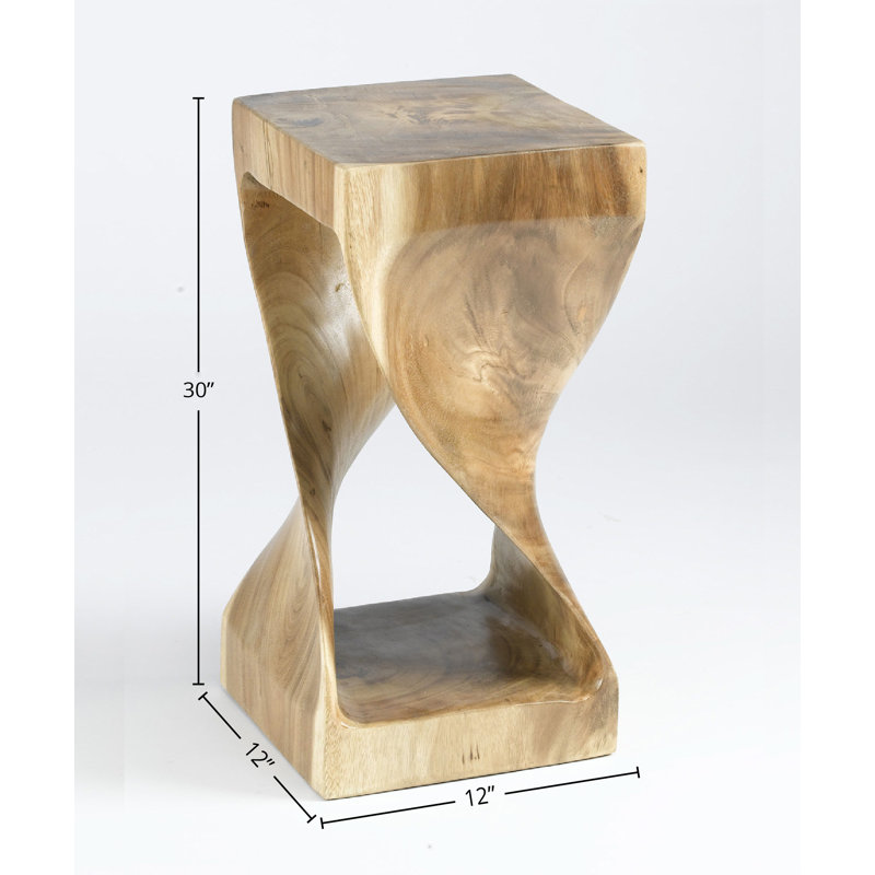 Saltz Twisted Teak End Table
