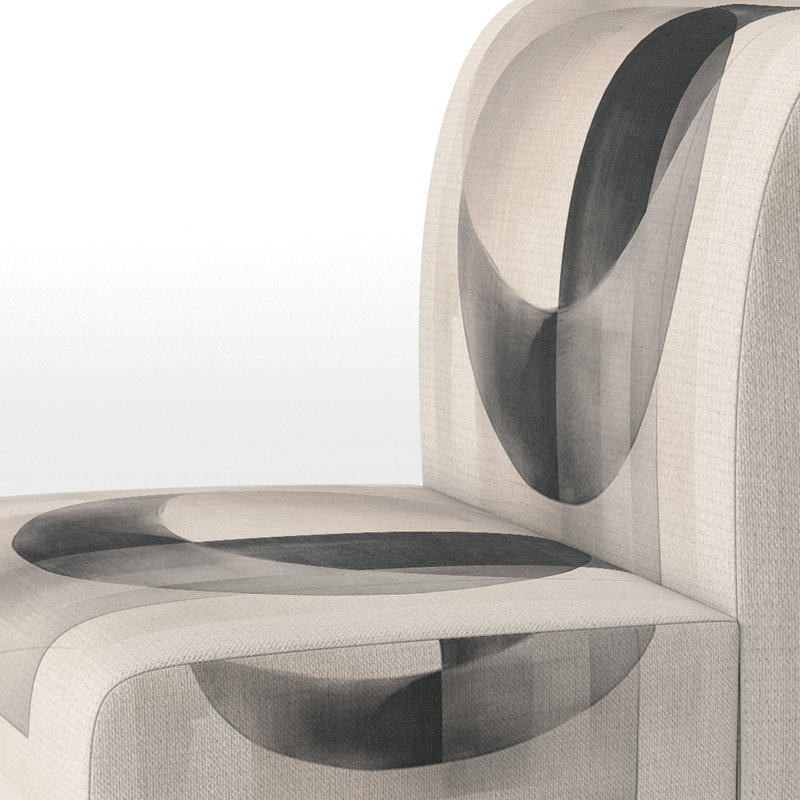 Fauteuil de chambre Abstract Shapes, Slipper Armless