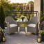 Sorrento Rattan Dining Round Garden Table & Chairs Aluminium Outdoor Furniture Set-272183610-272183606