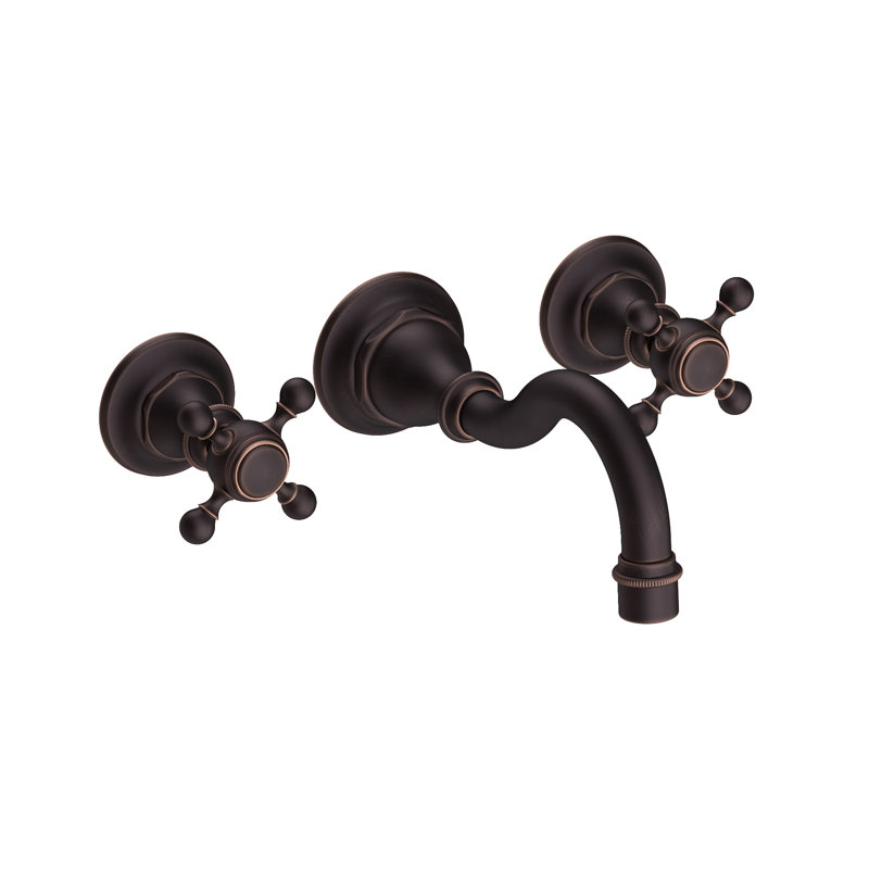 Victoria Wall Mount Bathroom Faucet, Venetian Bronze