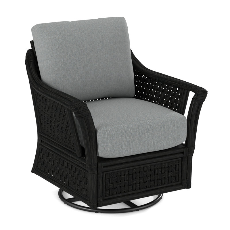 Fauteuil pivotant large de 32 po Boca, Tissu performance bleu clair 0851-55, Noir, noir, noir, noir