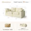 Canapé modulaire Boneless de 77 po Cloud Boneless, canapé Cloud moderne avec coussin d'assise et de dossier profond, canapé confortable sans pivot pour salon, chambre à coucher, appartement, housse amovible, aucun assemblage requis, beige-126450720