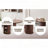 Round Dining Table with Two-Layer Storage and Sliding Door