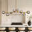 8-light Linear Chandelier Bubble Chandelier Modern Chandelier For Dining Room And Kitchen Island