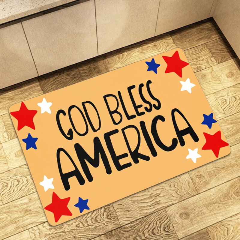 Tapis d'entrée 24 po x 36 po God Bless America