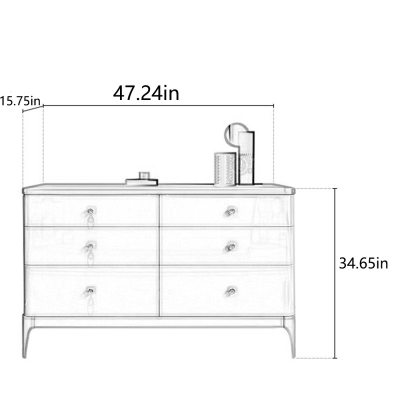 Light luxury six-bucket cabinet simple locker