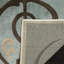 Tapis géométrique bleu / brun / beige Scrollwork-21412152