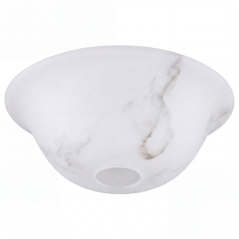 Abat-jour de rechange pour ventilateur de plafond Kira Home de 13 po, bol en résine albâtre