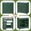 Meuble-lavabo de 30 po de largeur avec lavabo en céramique, armoire de rangement en bois avec tiroir (vert)-131401542