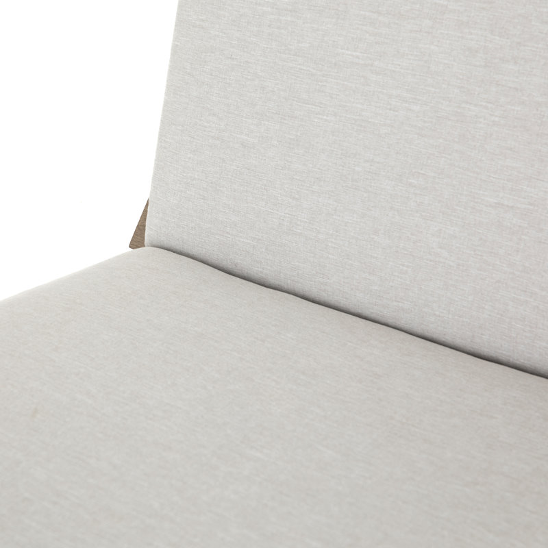 Dimitri Outdoor Armless Lounge Chair, Stone Gray