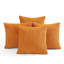Coussins décoratifs carrés décoratifs en velours côtelé orange avec insertions-113417195