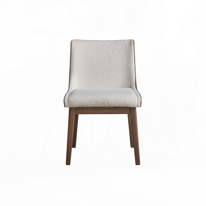 Chaise d'appoint à finition noyer