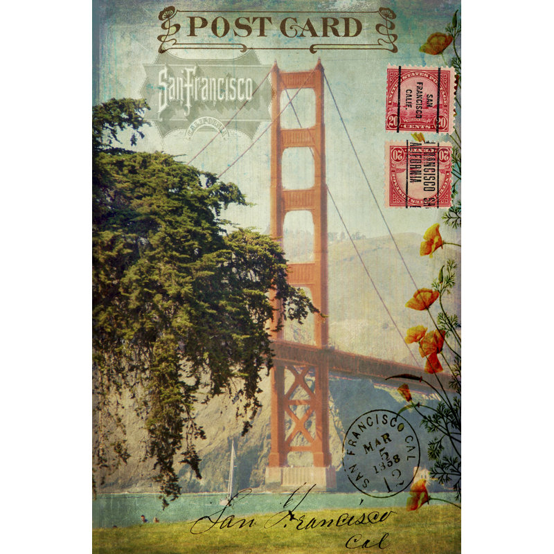 San Francisco, CA by Sandy Lloyd - Wrapped Canvas Print, Wrapped Canvas;Framed;Floater Frame;Rolled Print, Black Framed