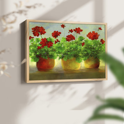 Geraniums III -Framed Print - Restickable