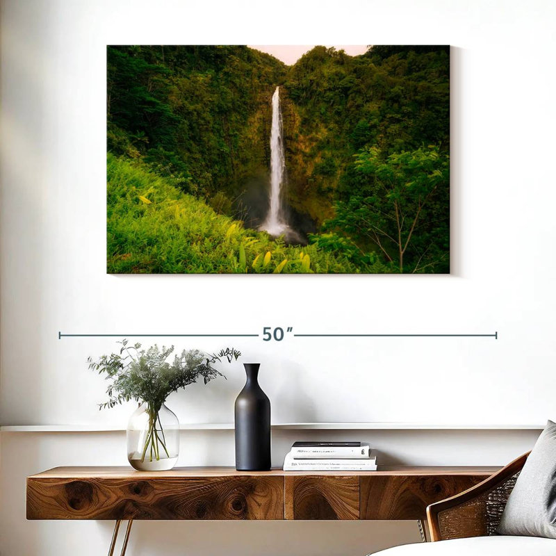 Paysage d'une cascade d'Alvord Akaka, H 26 po x l 39 po