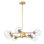 Lustre de style moderne 32 lumières en laiton poli Spoutnik Silversmile