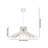 Elegant Boomerang Chandelier, White, 23.6 x 23.2 inches | Adjustable Height Up to 25.6 inches | MDF Body, E27 Socket Max 40W | Perfect for Modern Living Rooms, Dining Areas & Entryways, Stylish and Functional Design-1020994723