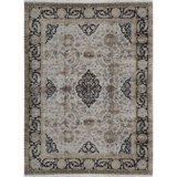 Hand-Knotted High-Quality Gray Area Rug