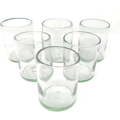 Verre soufflé à la main mexicain - Verres 10 oz naturels / transparents