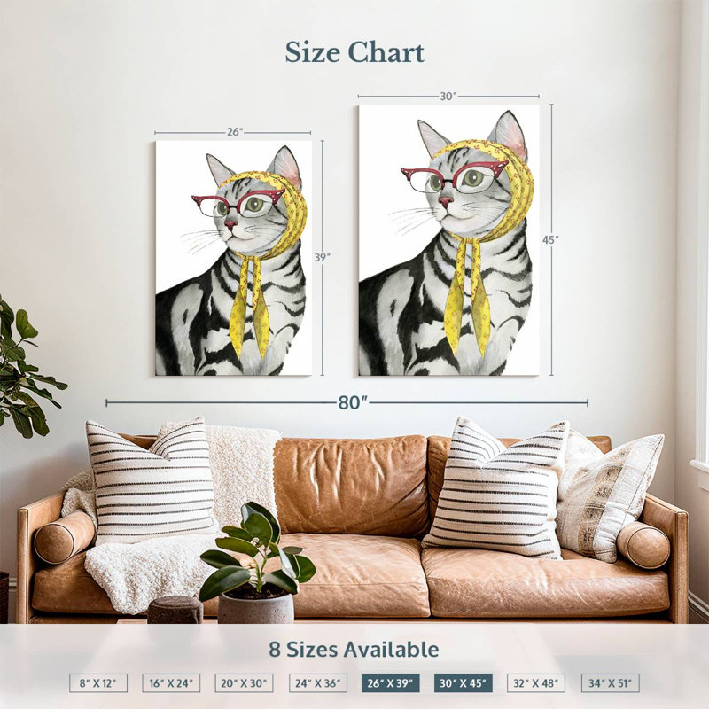 Brampt Cool Cat III, 39" H x 26" W