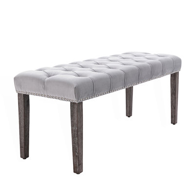 Upholstered Tufted Bench Ottoman, Dining Bench by Mercer41