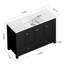 Meuble-lavabo noir 48 po avec lavabo en résine, portes et tiroirs à fermeture en douceur 48 po