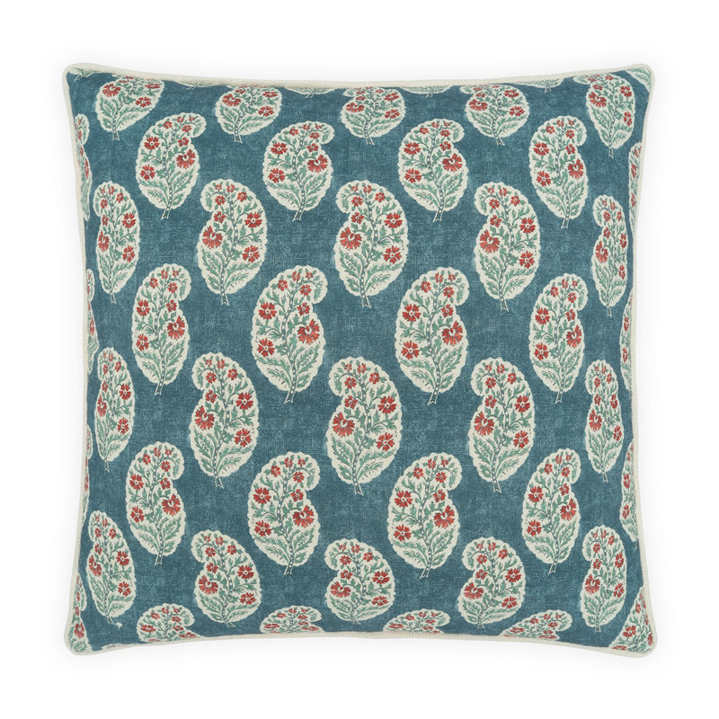 Coussin décoratif Boteh, Boteh Indigo, Square 22"