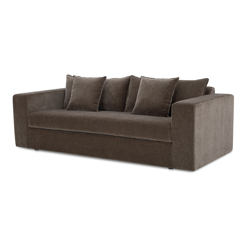 Canapé-lit Kiran, Velours gris anthracite