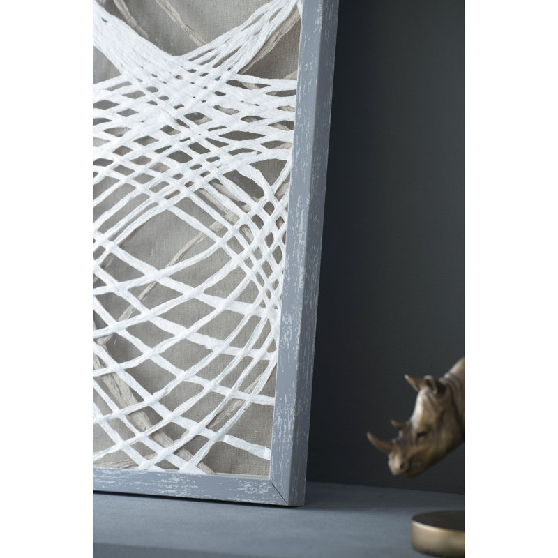 Of 2 Paper Leaf Shadow Box Wall Enhancement, 23.5X1x35.5", Gray-Washed Frame, Fine Work, Beautifies Modern Accessory, Artistry, Adds Elegance To Office & Family Rooms