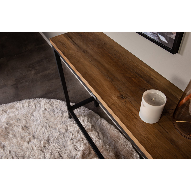 Tommy 110cm Console Table, Black, Nature