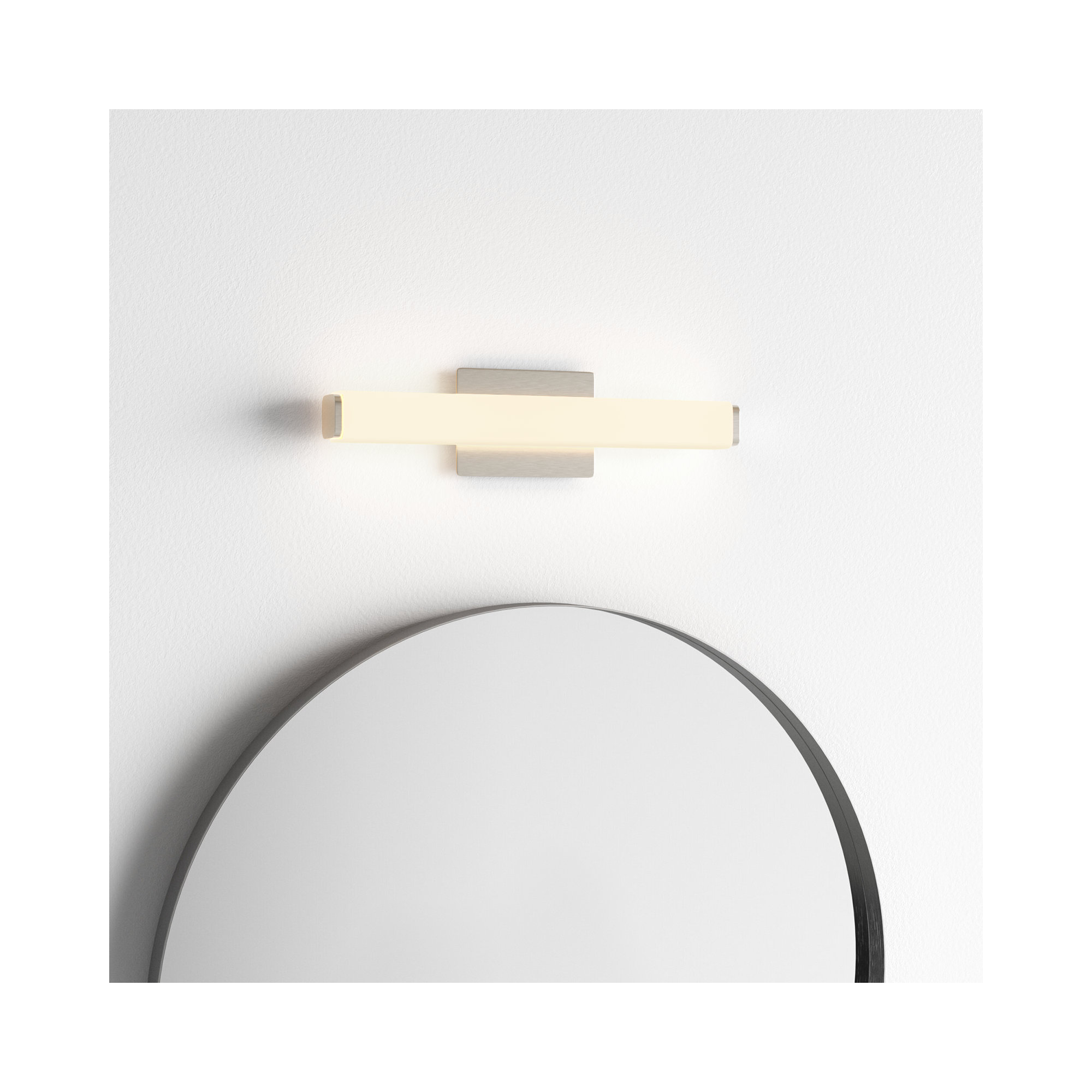 Erby Single Light Glass Aluminum Dimmable LED Flush Mounted Sconce, 2700K, Brushed Nickel